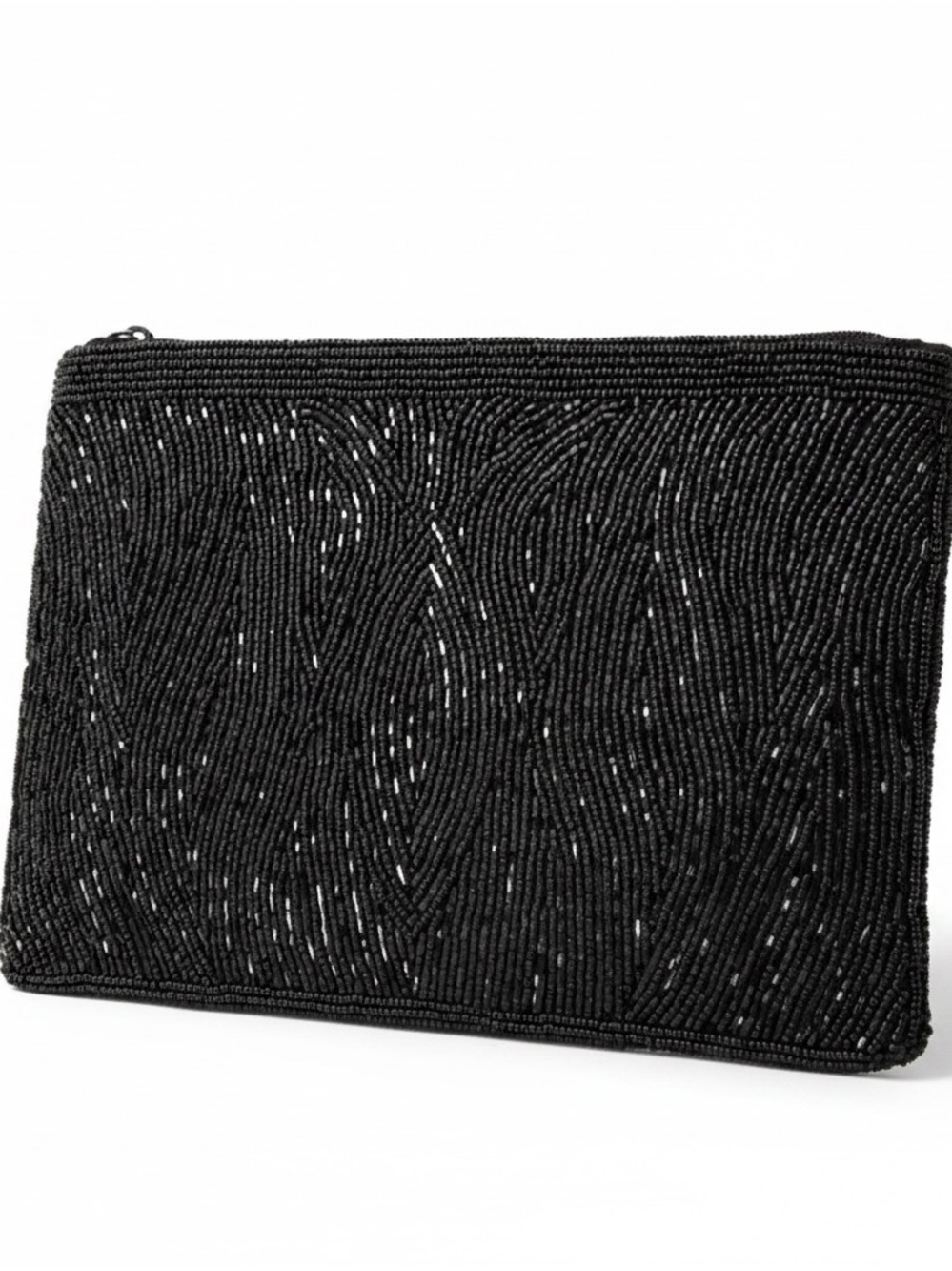 🖤Black Beaded evening bag 1990’s Beautiful